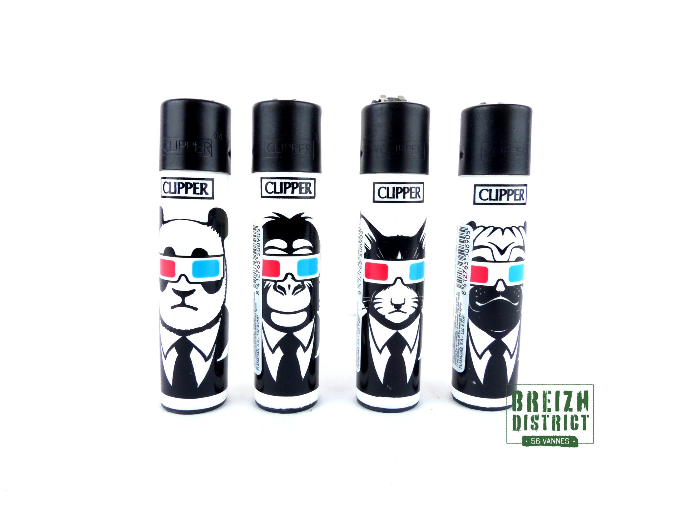 Briquet Clipper stoned x4, Briquets à pierre