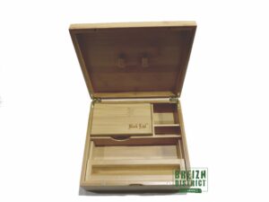 Boite de rangement en bois Black Leaf