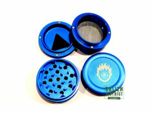 Grinder Kush Bong Métal Mat Bleu