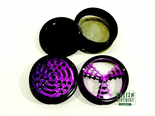 Grinder Kush Bong Métal Violet