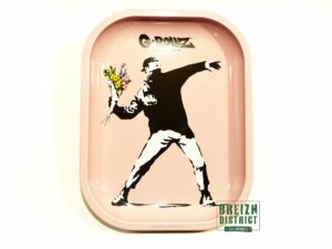 Rolling Tray Banksy's Graffiti 'Flower Thrower Pink' Tray