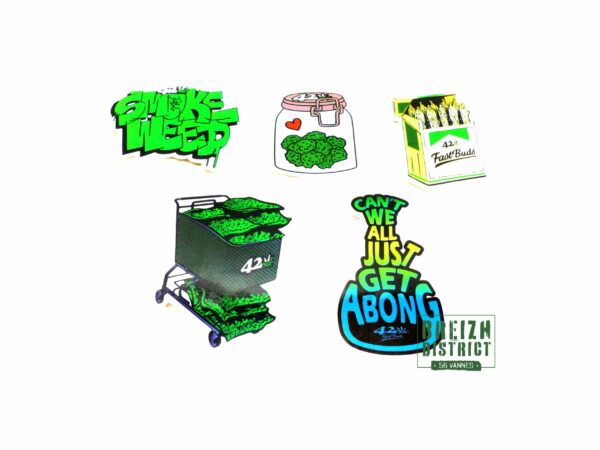 Paquet de stickers 420 Fast Buds